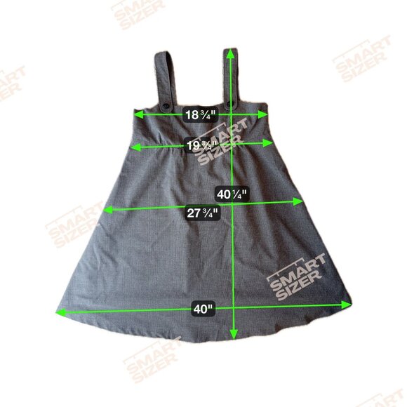 Womens Y2K Pinstripe Overall Dress Size L Empire Waist Square Neck 90s Preppy - Picture 2 of 7